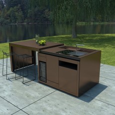 Nota + COPPER indoor-outdoor cuisine mono block