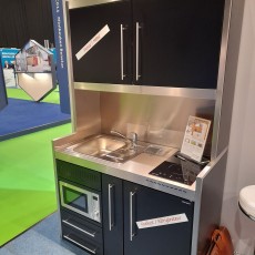 Project keuken OSLO 120 cm zwart Studioline met 3 toestellen