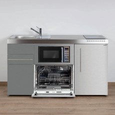 Minikeuken PREMIUMLINE EDELSTAAL 150 cm All-in-One plus