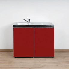 Minikeuken KITCHENLINE  MK 100 rood vitrokeramische kookplaa