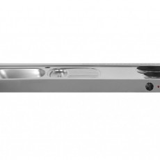 RVS inox aanrechtblad 90 x 60 cm kookplaat links