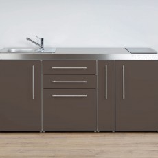 Minikeuken PREMIUMLINE MP 180 A Taupe vitrokeramische koo