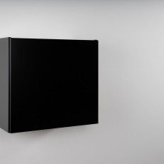 Wall cabinet metal black pre built 60 cm